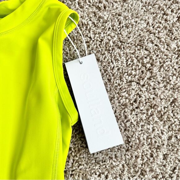 NWT Soulland Mira Top in Highlighter Yellow in Size XS - Picture 7 of 9